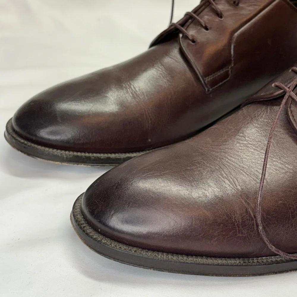 Paul Smith Antique Leather Oxford Flexible Travel Shoes Mens 11‎ USMade in Italy